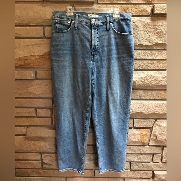 Madewell The Perfect Vintage Straight Crop Jean Belbury Wash Tencel sz 31 N0221 - Picture 11 of 14